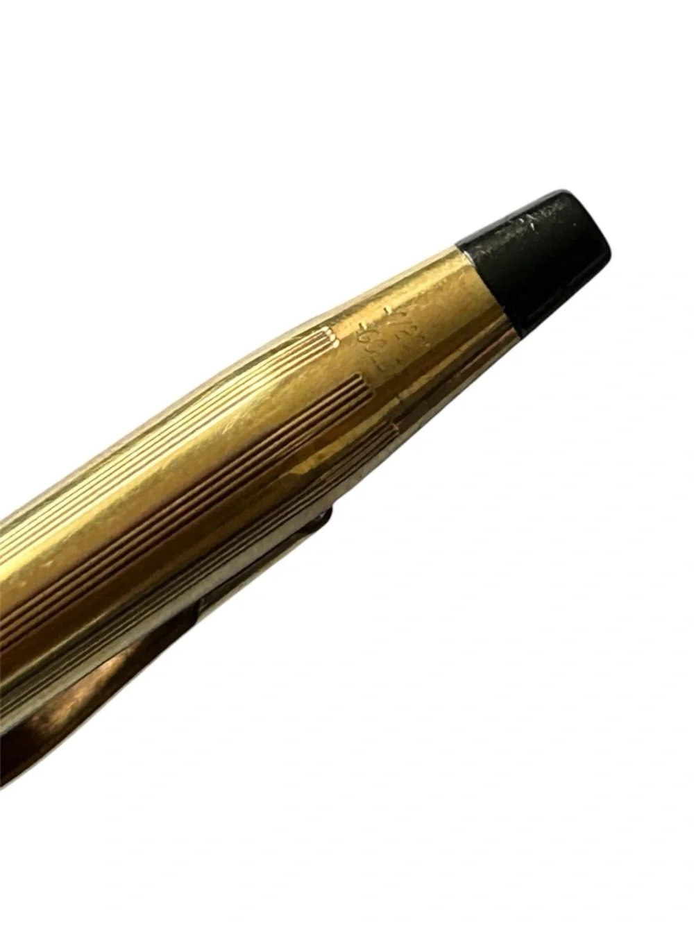 Antique Vintage 40s Preppy Collegiate Regency Sleek 10kt Gold Ballpoint Pen Used